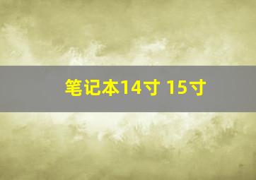 笔记本14寸 15寸